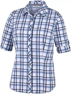 Koszule damskie - Columbia damska koszula Saturday Trail Stretch Plaid Ls Shirt niebieski Blue Dusk Plaid S 1773131 - grafika 1