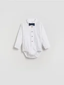 Body dla niemowląt - Reserved - Eleganckie body z muchą - biały - miniaturka - grafika 1