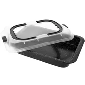 Formy do ciast - FORMA BLACHA DO PIECZENIA 36X24X5CM Z POKRYWĄ, POWŁOKA NON-STICK BRUNBESTE BB-2540 - miniaturka - grafika 1