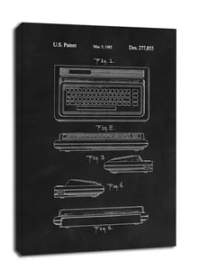 Patent, KOmputer Osobisty 1985 Czarny - obraz na płótnie Wymiar do wyboru: 30x40 cm - Obrazy i zdjęcia na płótnie - miniaturka - grafika 1