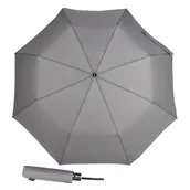 Parasole - Parasolka damska składana automat szara + etui - miniaturka - grafika 1