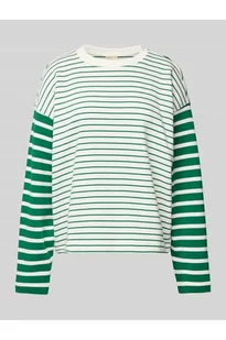 Bluza o luźnym kroju ze wzorem w paski - Tom Tailor Denim - Bluzy damskie - miniaturka - grafika 1