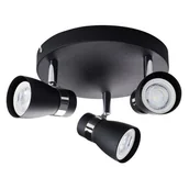 Lampy sufitowe - Kanlux Plafon Enali 28765 lampa sufitowa spot 3x35W GU10 czarny - miniaturka - grafika 1