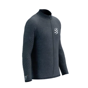 COMPRESSPORT bluza biegowa męska SEAMLESS ZIP SWEATSHIRT mood indigo - Bluzy sportowe męskie - miniaturka - grafika 6