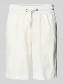 Spodenki męskie - Szorty z dzianiny dresowej o kroju regular fit z mieszanki lnu model ‘BAY’ - miniaturka - grafika 1