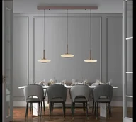 Lampy sufitowe - Lampa wisząca PURE LED Vitrum, brąz/opal szkło/aluminium 3-punktowa. - miniaturka - grafika 1