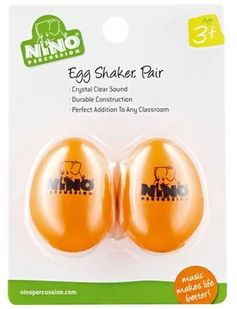 Nino Percussion NINO540R marakasy w kształcie jajka, rozmiar normalny, 2 sztuki, pomarańczowy NINO540OR-2 - Instrumenty perkusyjne - miniaturka - grafika 1