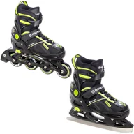 Rolki - Rolki Łyżwy 2w1 Raven Pulse Black/Lemon 33-36 - miniaturka - grafika 1