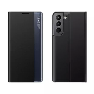 Hurtel New Sleep Case pokrowiec etui z klapką z funkcją podstawki Samsung Galaxy S22+ (S22 Plus) czarny - Etui i futerały do telefonów - miniaturka - grafika 1