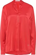 Bluzki damskie - BRAX Damska bluzka w stylu Velvet Viscose Printed Blue Planet, bluzka damska z lejącej wiskozy, gładka w kolorze czerwonym, 44 - miniaturka - grafika 1