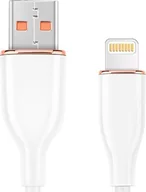 Kable USB - GEMBIRD wysokiej jakości silikonowy 8-stykowy kabel do ładowania i transmisji danych 1.5m biały - miniaturka - grafika 1