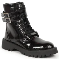 Buty dla dziewczynek - Botki lakierowane Big Star Jr KK374131 czarne - miniaturka - grafika 1