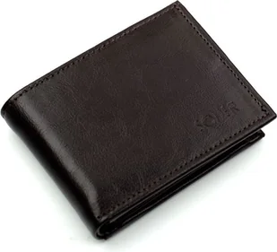 Solier Elegancki brązowy skórzany męski portfel SOLIER - Portfele - miniaturka - grafika 1