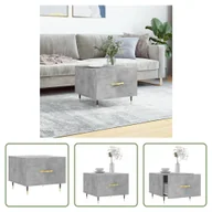 Ławy i stoliki kawowe - The Living Store stolik kawowy betonowy szary 50x50x40 cm materiał drewnopochodny - miniaturka - grafika 1