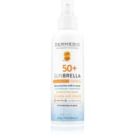Balsamy i kremy do opalania - Biogened Dermedic Sunbrella Baby mleczko ochronne w sprayu dla dzieci i niemowląt spf 50+ 150 ml - miniaturka - grafika 1