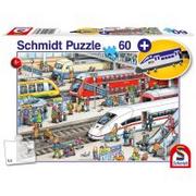 Puzzle - Schmidt Puzzle 60 Dworzec kolejowy + zawieszka na bagaż G3 - miniaturka - grafika 1