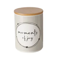 Pojemniki kuchenne - Ceramiczny pojemnik na żywność Enjoy, hermetyczna, bambusowa pokrywka - miniaturka - grafika 1