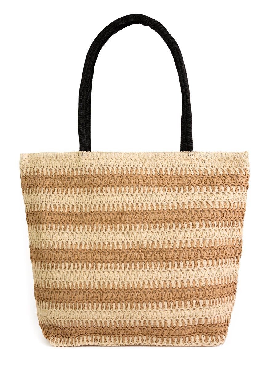 Torebka Koszyk Damska Pleciona Słomkowa Plażowa Na Lato Miejska Pojemna