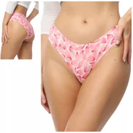 Majtki damskie - Majtki Figi klasyczne gładkie wygodne różowe JULIMEX Rose Flakes S - miniaturka - grafika 1