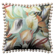 Poszewki na poduszki - Dekoria Poszewka Wera na poduszkę pomarańczowo-bordowo-zółte liście na miętowym tle 45 × 45 cm Abigail 150-143-61 - miniaturka - grafika 1