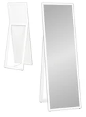 Lustra - Duże lustro stojące 170x50 cm wąska rama BIAŁE PREMIUM - miniaturka - grafika 1