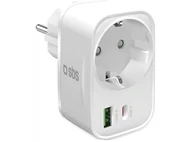 Ładowarki do telefonów - Ładowarka sieciowa z gniazdem SBS 20W USB-A USB-C Biały - miniaturka - grafika 1