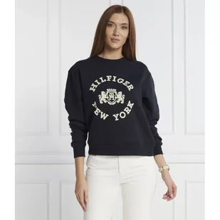 Tommy Hilfiger Bluza MDN REG VARSITY FLOCK | Regular Fit - Bluzy damskie - miniaturka - grafika 1