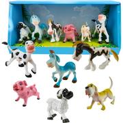 Figurki dla dzieci - KinderSafe Zestaw zwierząt gumowych Farma, Gospodarstwo 6 sztuk W2905/6 - miniaturka - grafika 1