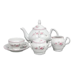 Porcelanowy zestaw na herbatę w róże Thun Bernadotte - Serwisy do kawy i herbaty - miniaturka - grafika 1