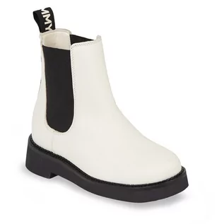 Botki damskie - Sztyblety Tommy Jeans Tjw Chelsea Flat Boot EN0EN02311 Rich Cream YA6 - grafika 1