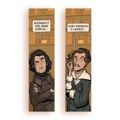 Zakładki do książek - Zakładka kartonowa - Mickiewicz vs Słowacki - gadżet - miniaturka - grafika 1