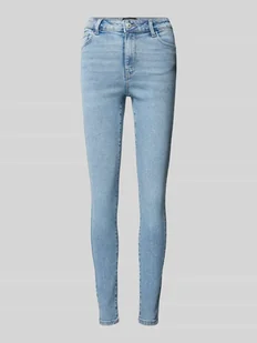 Jeansy o kroju skinny fit z mieszanki bawełny model ‘DANA’ - Spodnie damskie - miniaturka - grafika 1