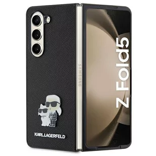 Etui Karl Lagerfeld KLHCZFD5SAKCNPK Samsung Galaxy Z Fold5 hardcase Saffiano Karl&Choupette Pin czarny/black - Etui i futerały do telefonów - miniaturka - grafika 1