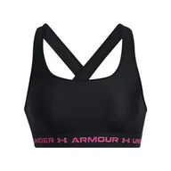 Biustonosze - Under Armour Damski biustonosz sportowy z krzyżowanymi plecami, nieprzejrzysty - miniaturka - grafika 1