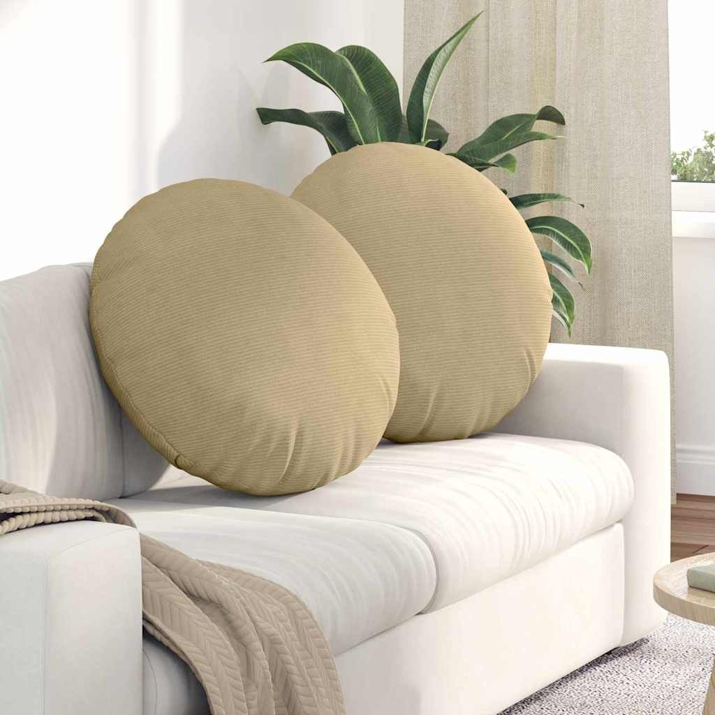 vidaXL Poduszki na siedziska 2 pcs Szary zielony 60 cm 42014227
