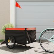 Przyczepki rowerowe - Przyczepka rowerowa, czarno-pomarańczowa, 45 kg, żelazo Lumarko! - miniaturka - grafika 1