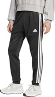 Spodnie sportowe męskie - Spodnie męskie adidas 3-Stripes Tricot Regular Tapered czarne JI8809 S - miniaturka - grafika 1