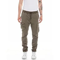 Spodenki męskie - Replay Męskie spodnie cargo z komfortowej bawełny, 121 błotnik, 40W - miniaturka - grafika 1