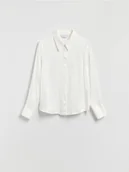 Koszule damskie - Reserved - Koszula z wiskozy - biały - miniaturka - grafika 1