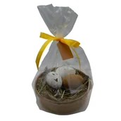 Wielkanoc - Stroik Wielkanocny Ptasie Gniazdo Jajka Sianko N1 - miniaturka - grafika 1