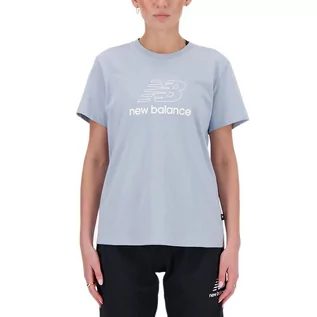 Koszulki sportowe damskie - Koszulka New Balance WT41816LAY - niebieska - grafika 1