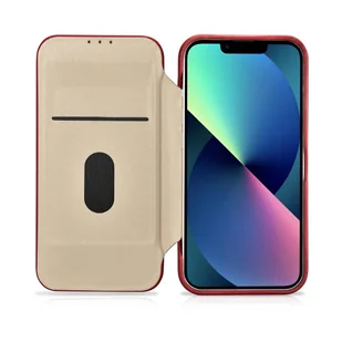 iCarer CE Oil Wax Premium Leather Folio Case skórzane etui iPhone 14 Pro Max z klapką magnetyczne MagSafe czerwony (AKI14220708-RD) - Etui i futerały do telefonów - miniaturka - grafika 18