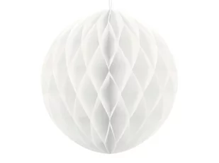 PartyDeco Kula bibułowa, biała, 20 cm KB20-008 - Gadżety dla niej i dla niego - miniaturka - grafika 1