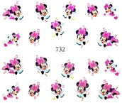 Sztuczne paznokcie i akcesoria - Naklejki wodne na paznokcie MYSZKA MINNIE - 732 - miniaturka - grafika 1
