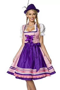 Luksusowa sukienka Dirndl z fartuchem, sukienka do stroju ludowego, na Oktoberfest, do stroju ludowego, koronka, brokat, lamówka, falbanki, niebieski, ciemnoczerwony, XS - 3XL, Ró?owy/fioletowy, XXL - Fartuchy i rękawice kuchenne - miniaturka - grafika 1