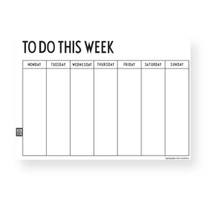 Biały tygodniowy planer Design Letters Weekly - Kalendarze - miniaturka - grafika 1