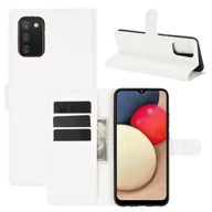 Etui i futerały do telefonów - Pokrowiec König Design kompatybilny z Samsung Galaxy A02s z syntetycznej skóry - Etui na telefon biały - miniaturka - grafika 1