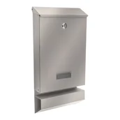 Skrzynki na listy - Skrzynka na listy A4 z tubą 23x8x43.5 cm Flavio srebrna 5901912898158 - miniaturka - grafika 1