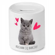 Skarbonki - SKARBONKA DLA BABCI KOCHAM CIĘ! BABCIU PREZENT z Nadrukiem ze Zdjęciem - miniaturka - grafika 1