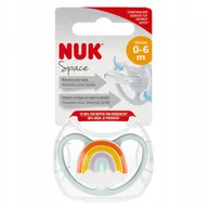 Smoczki uspokajające - ND39_563065 NUK SMOCZEK USP 0-6M SIL SPACE RAINB1 - miniaturka - grafika 1